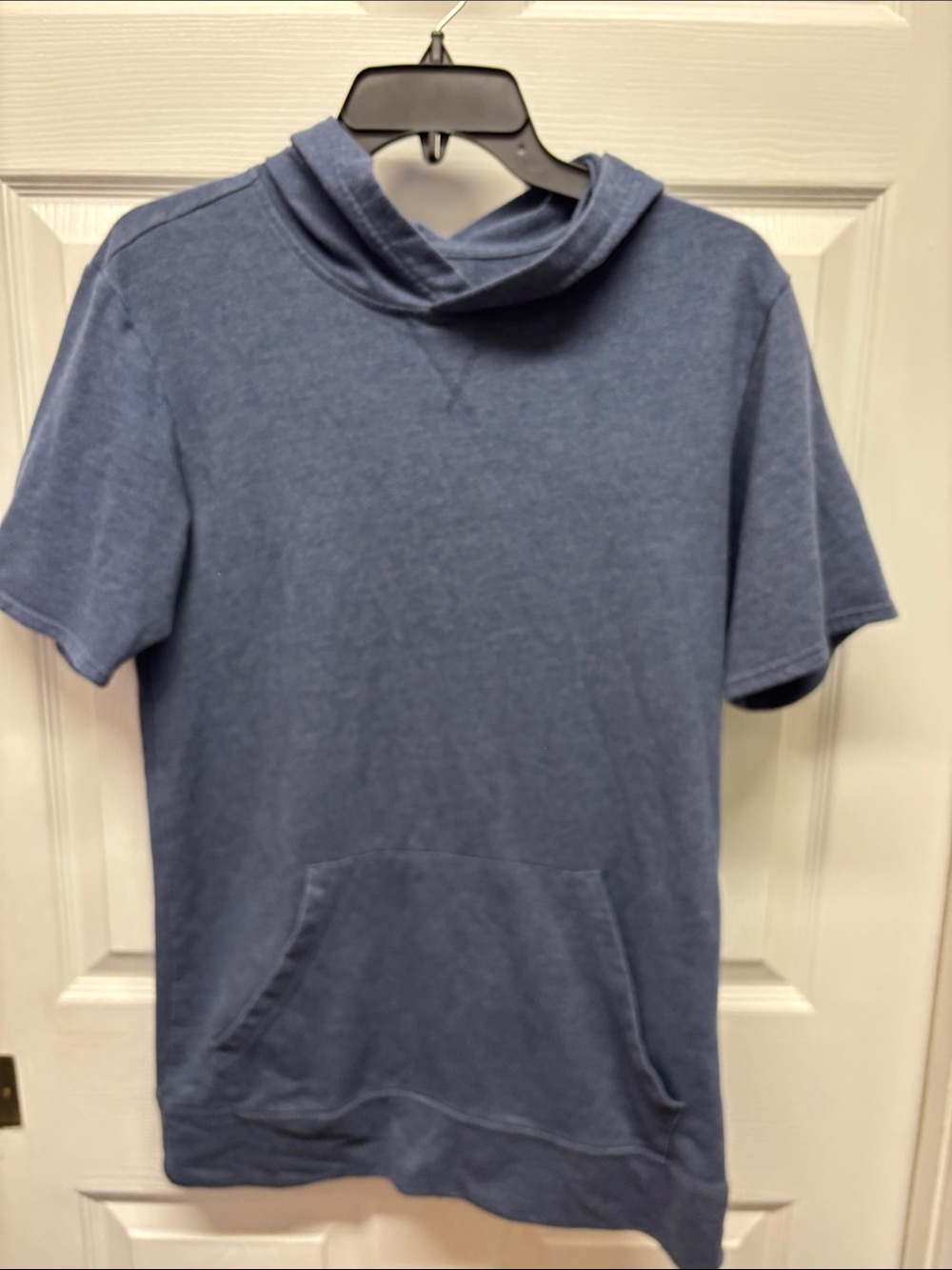 Mens BCG Short Sleeve Hooded Pullover - Blue Small